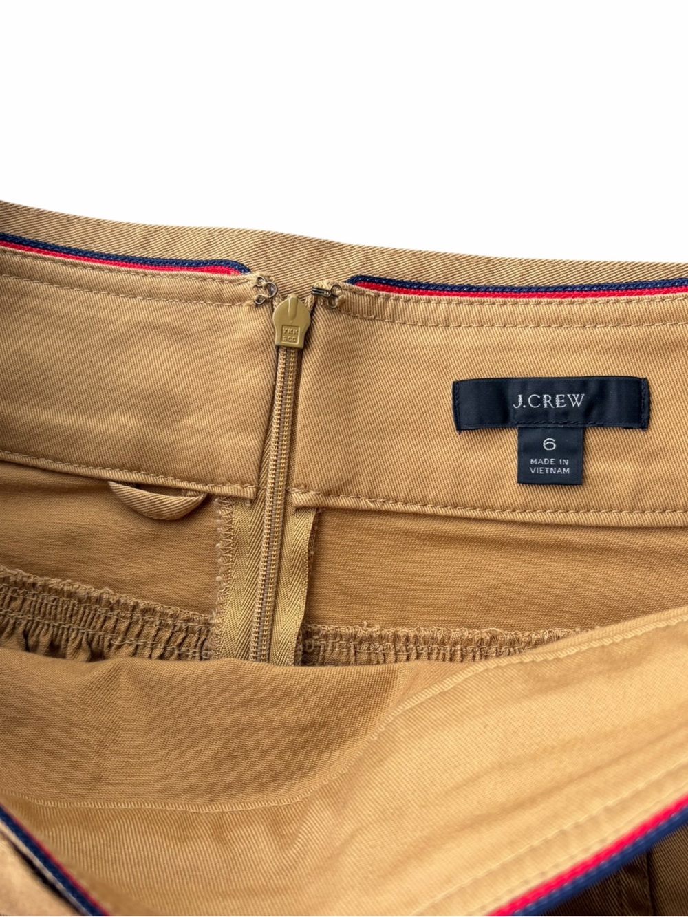 J. Crew Tan Tie-Waist Midi Skirt - Picture 7 of 9